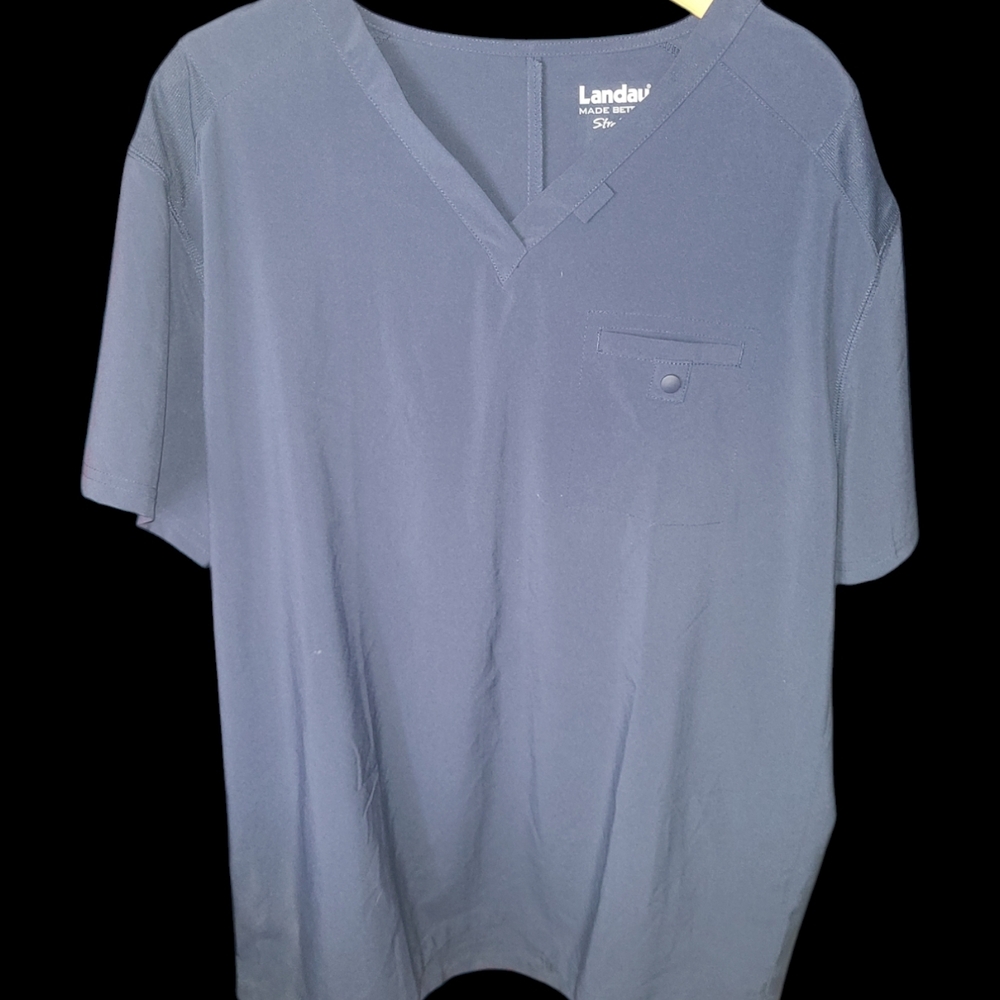 Landau Blue Short Sleeve V-Neck Tee